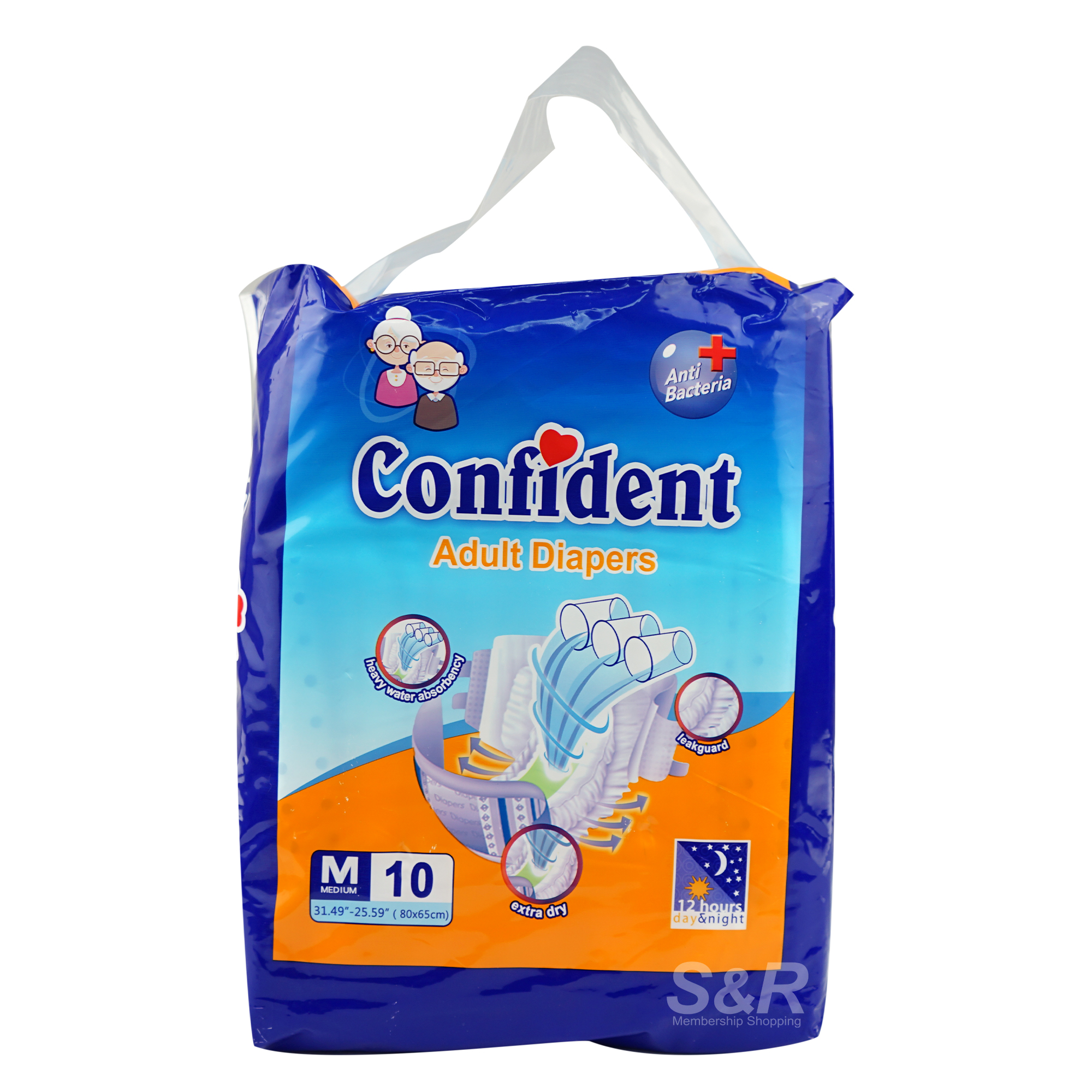 Confident Adult Diapers Medium-sized 10pcs Confident Adult Diapers Medium-sized 10pcs